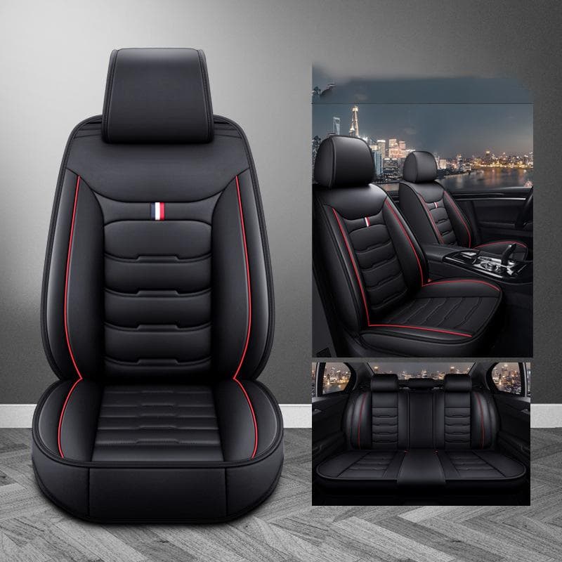 Universal PU Leather Auto Car Seat Cover Automobile 5 Seats Covers Waterproof Anti-Slip Vehicle Seat Covers for Most Models of Car SUV
