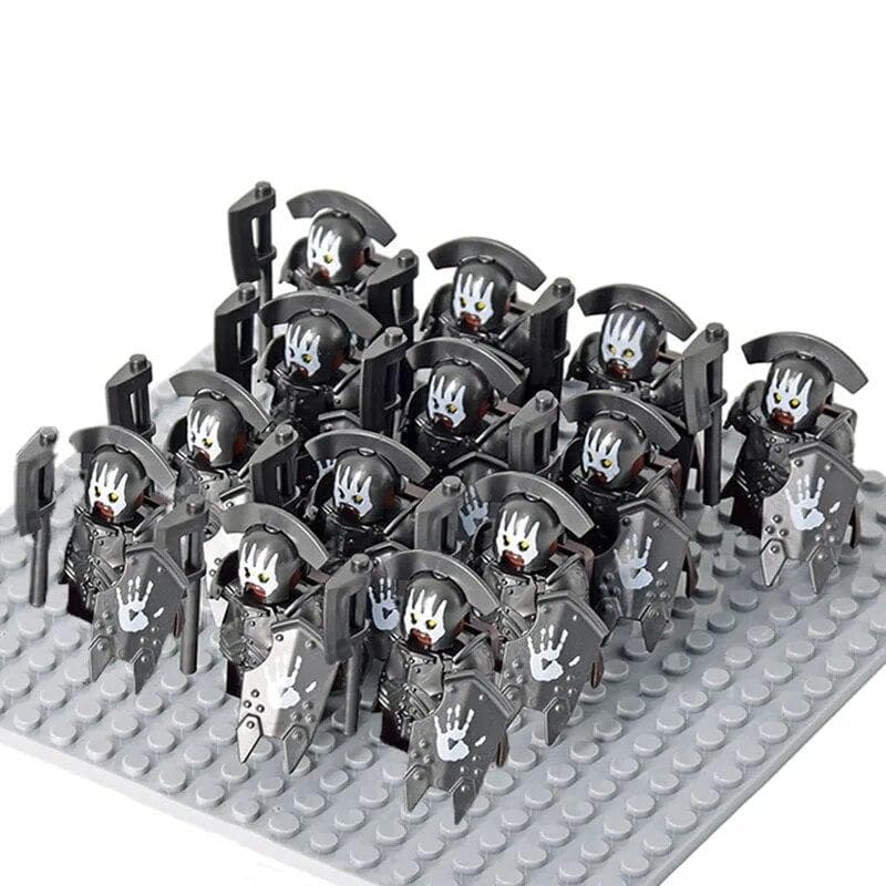 13pcs Medieval Age Castle Knights Military War Armored Rome Soldiers Spartan Warrior Figures With Sword Building Block Set Toys