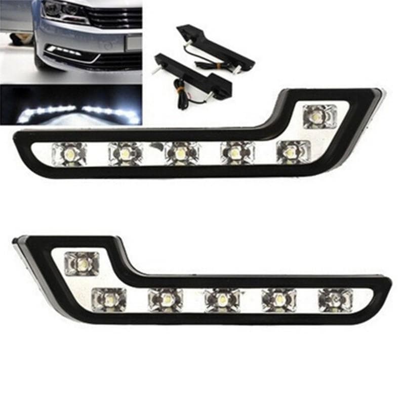 2Pcs Bright 6Led Super White Car Driving Lamp Fog 12V Drl Daytime Running Light