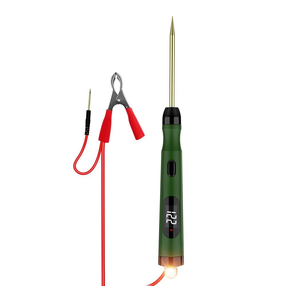 Handheld Portable Digital Display Car Diagnostic Tools Probe Pencil Detector Home Auto Repairs Ahop dark green