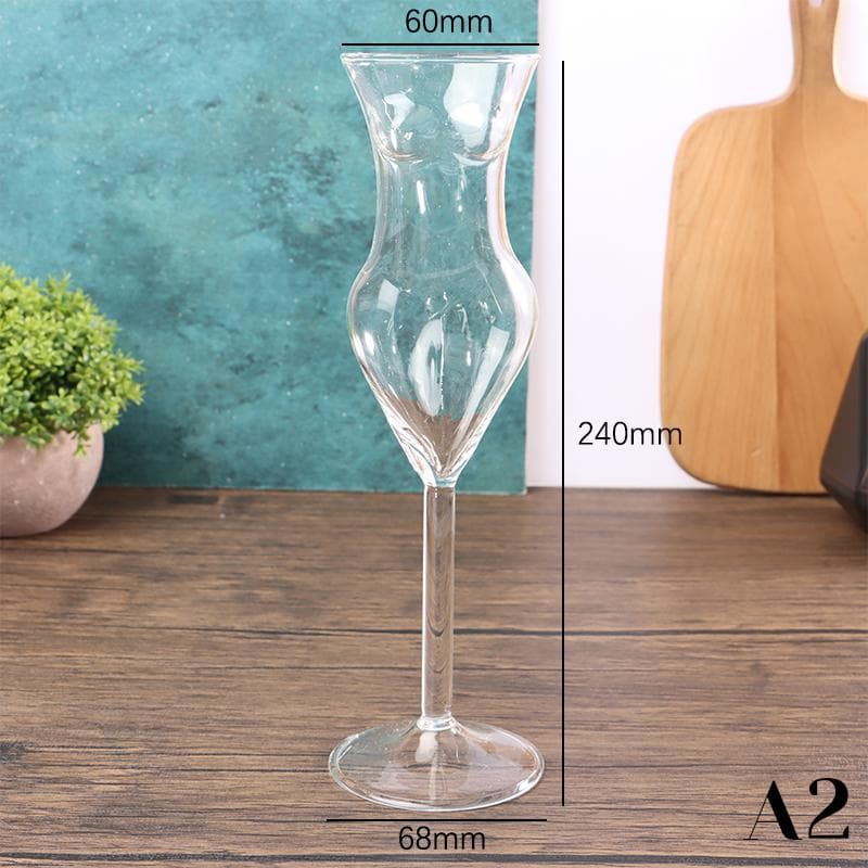 Creative Cocktail Glass Girl Body Shape Glass Goblet Glass Beauty Goblet Cup