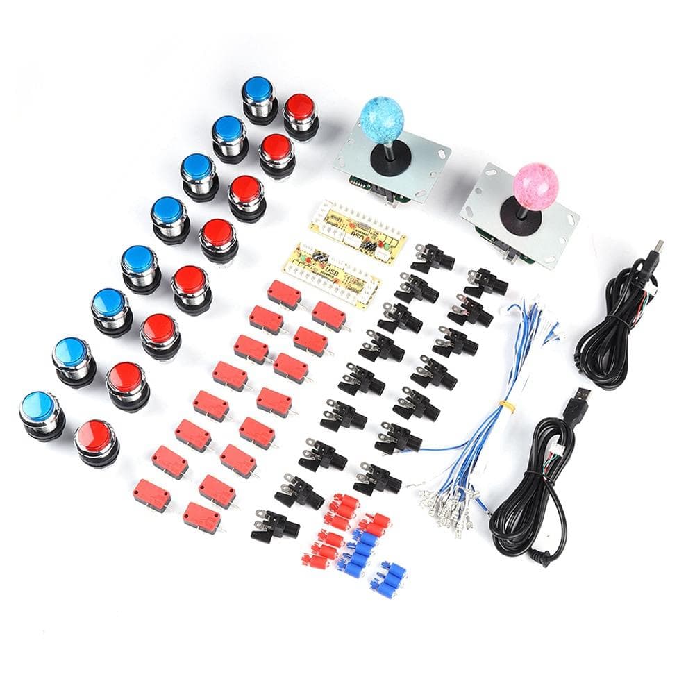 Accessories For Arcade Zero Delay USB Encoder DIY Kit Set Game USB Cable LED Button white