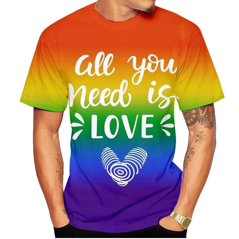 Fashion LGBT Rainbow Flag T Shirts 3D Print Men Woman Streetwear Short Sleeves T-Shirt Oversized Harajuku Kids Top Tees Clothing XXL