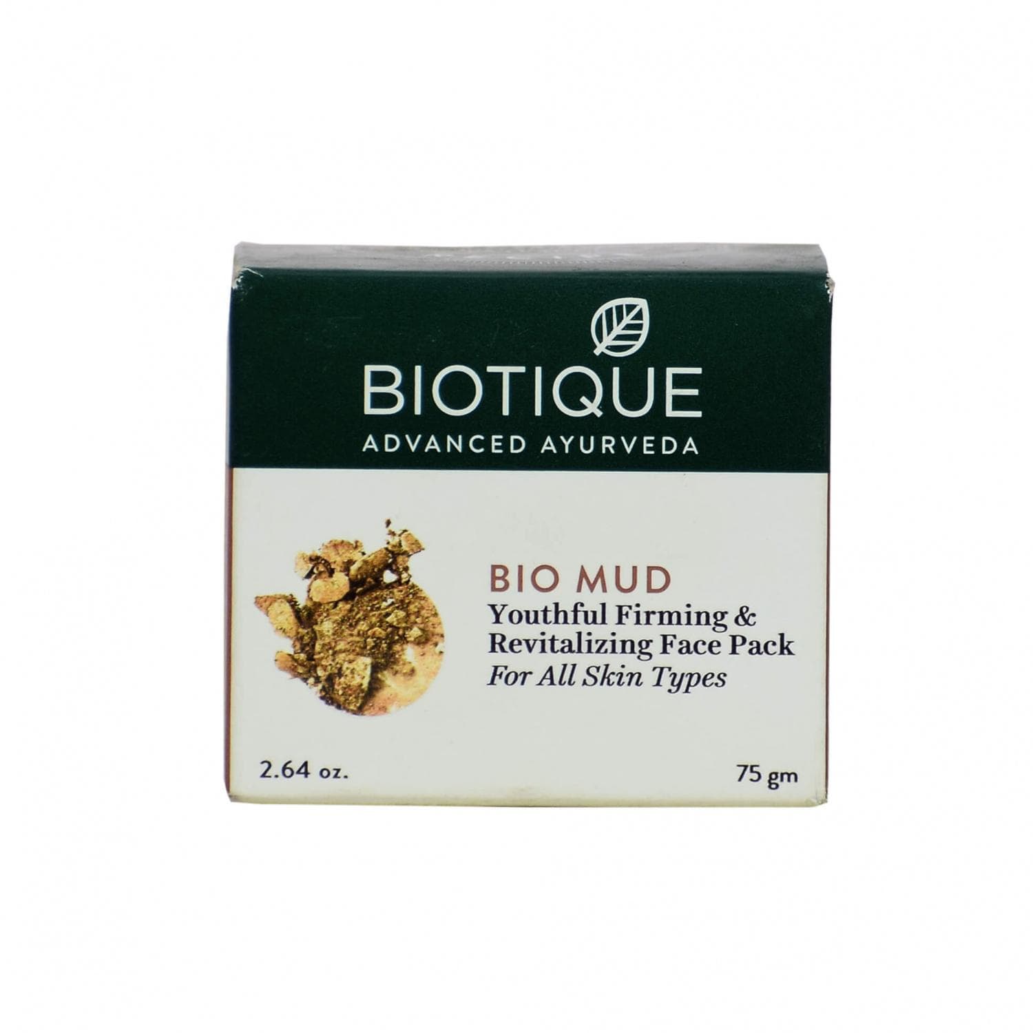 Clay face mask: to maintain youth (75 g), Bio Mud Youthful Firming and Revitalizing Face Pack, Biotique 9.625