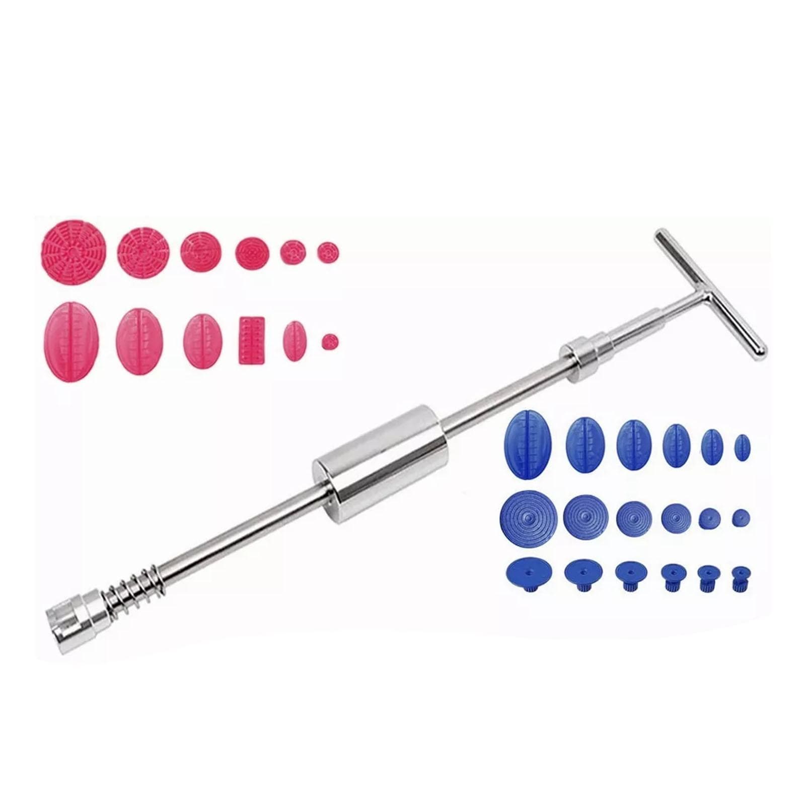 T Bar Dent Removal Kit Metal Labor Saving Dent Repair Puller with Plastic Puller Tabs for