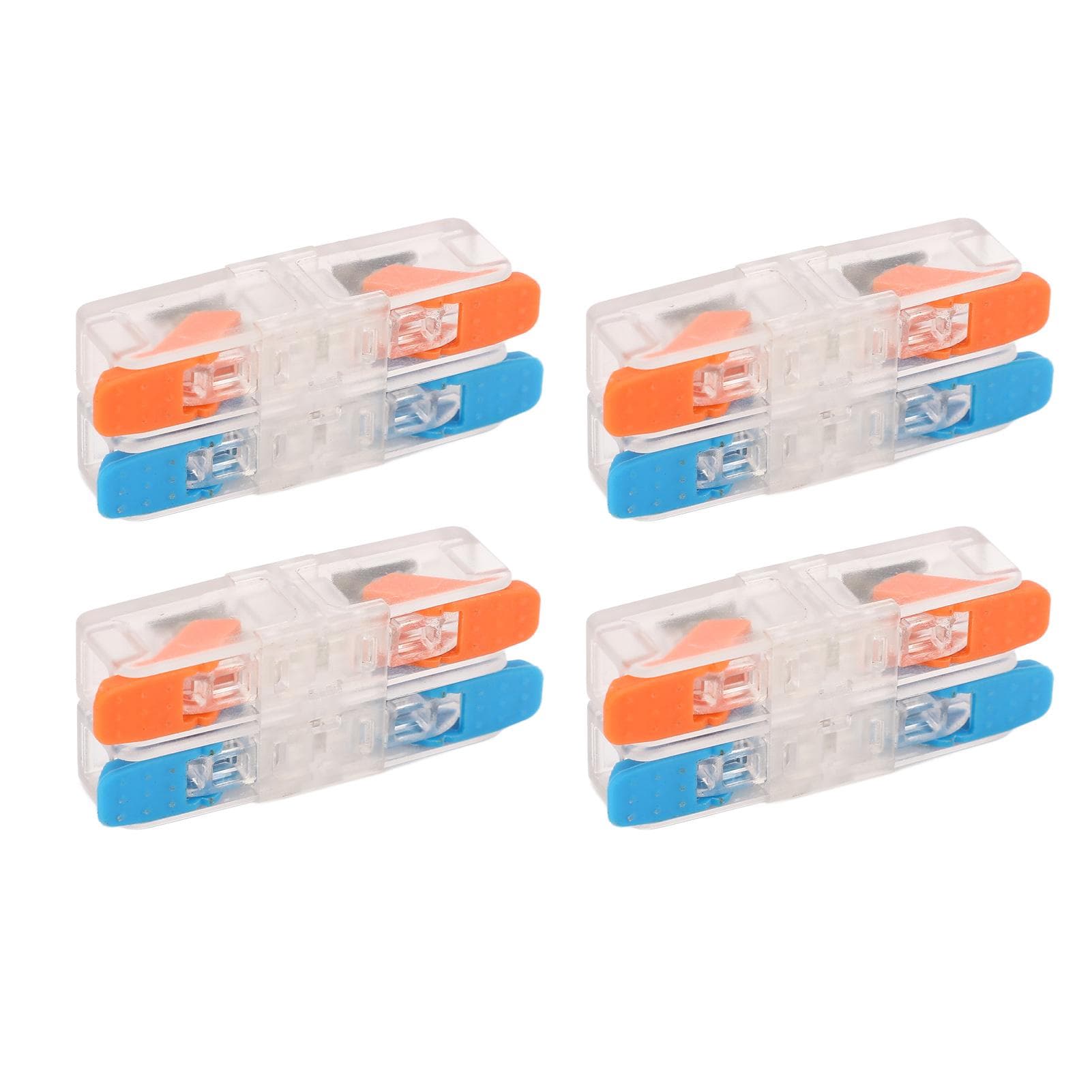 10 PCS Conductor Compact Connectors 2 In 2 Out Lever Wire Splices Electrical Connectors 41A 450V