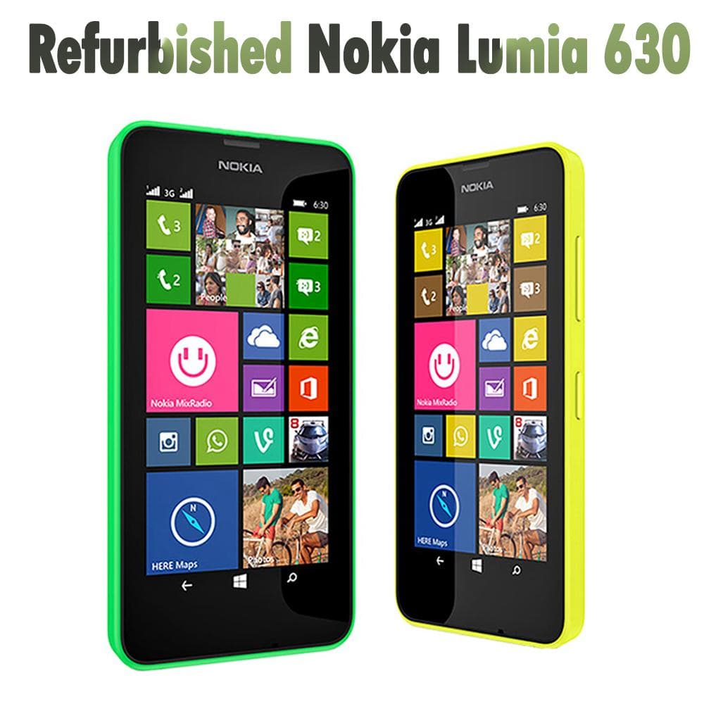 Refurbished Nokia Original Lumia 630 4.5 Windows mobile phone With 1 SIM Single SIM Simple Set white
