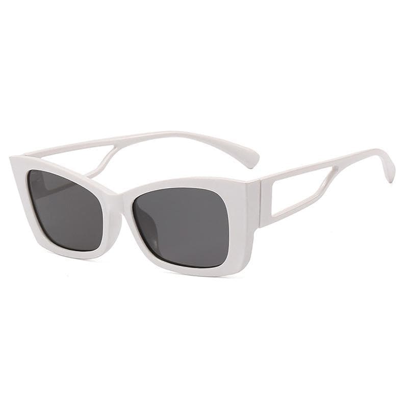 Fashion New Cat Eye Butterfly Frame Sunglasses UV400 Women Hollow Sun Glasses Modern Outdoor Travel Sun Shade Eyewear 1 sunglasses white