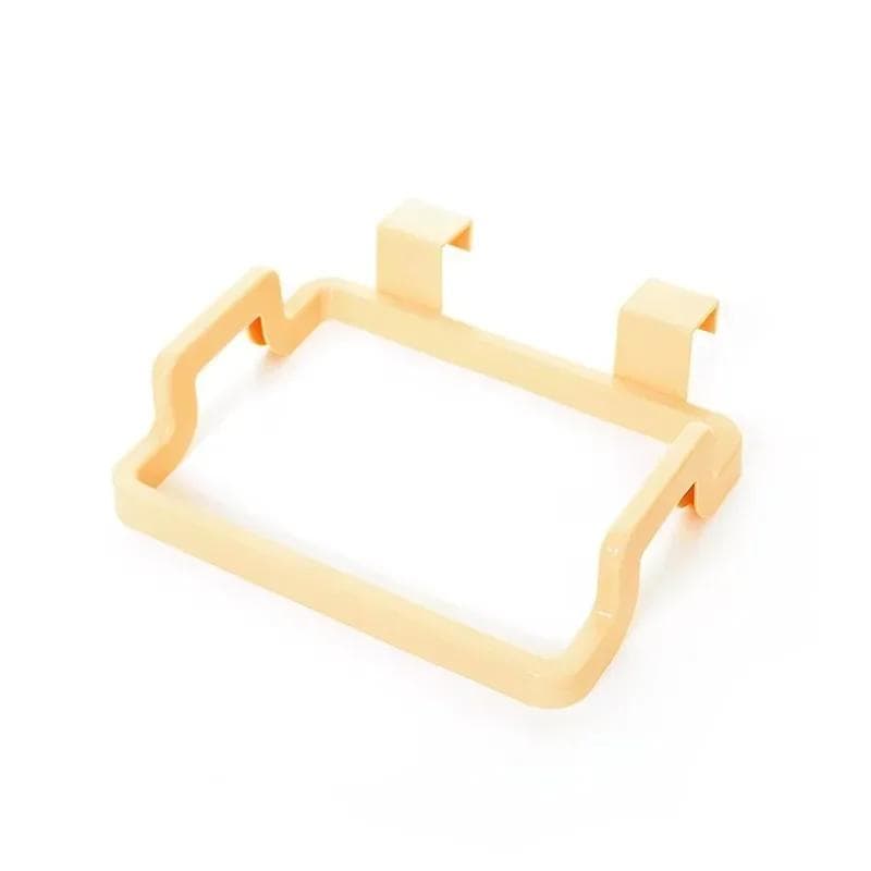 Creative Kitchen Shelf Hanging Garbage Bag Stand Behind Household Cabinet Door Rag Trash Hanger Simple Kitchenware beige