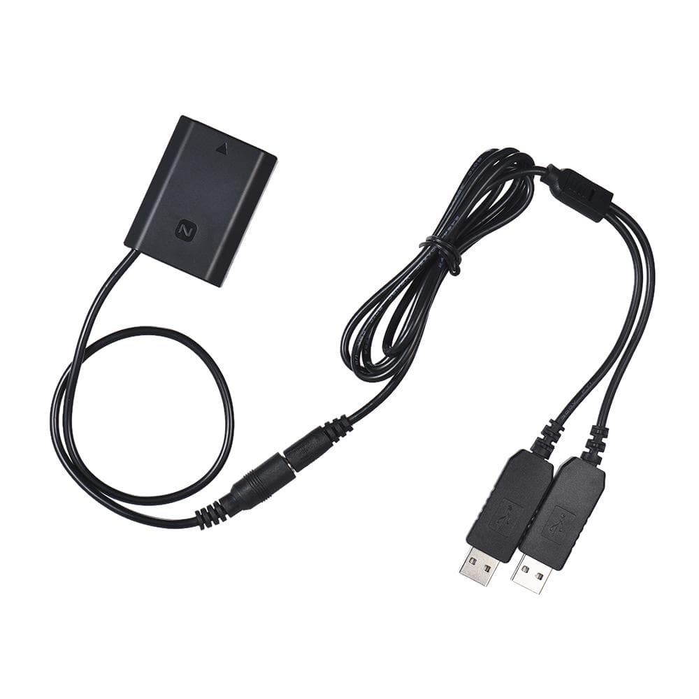 NP-FZ100 DC Coupler Dual USB Adapter Dummy Battery for Sony A7III A9 A7RIII A7SIII