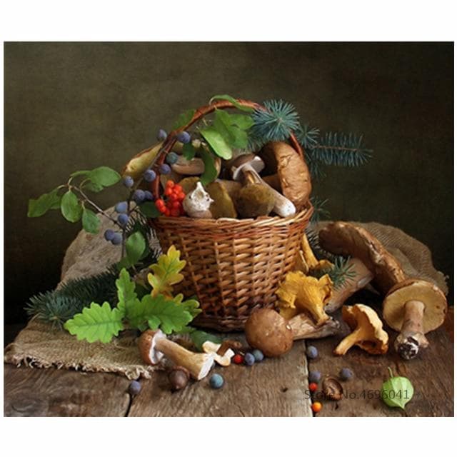 5d Diy Fruit Vegetables Pictures Diamond Painting Round Mosaic Diamond Embroidery Food Kitchen Decor 20X30CM