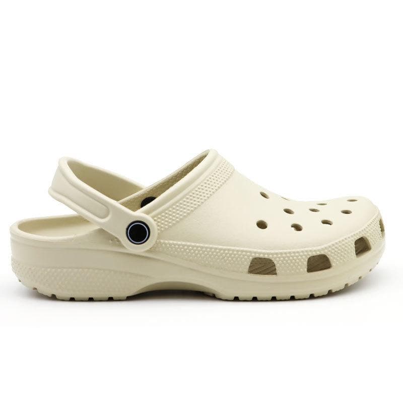 Summer Cross-Border Bestseller: Men's Classic Beach Footwear & Women's Baotou Sandals - European & American Style Garden Shoes 42/43=Men's 9/Women's 11 bone/white