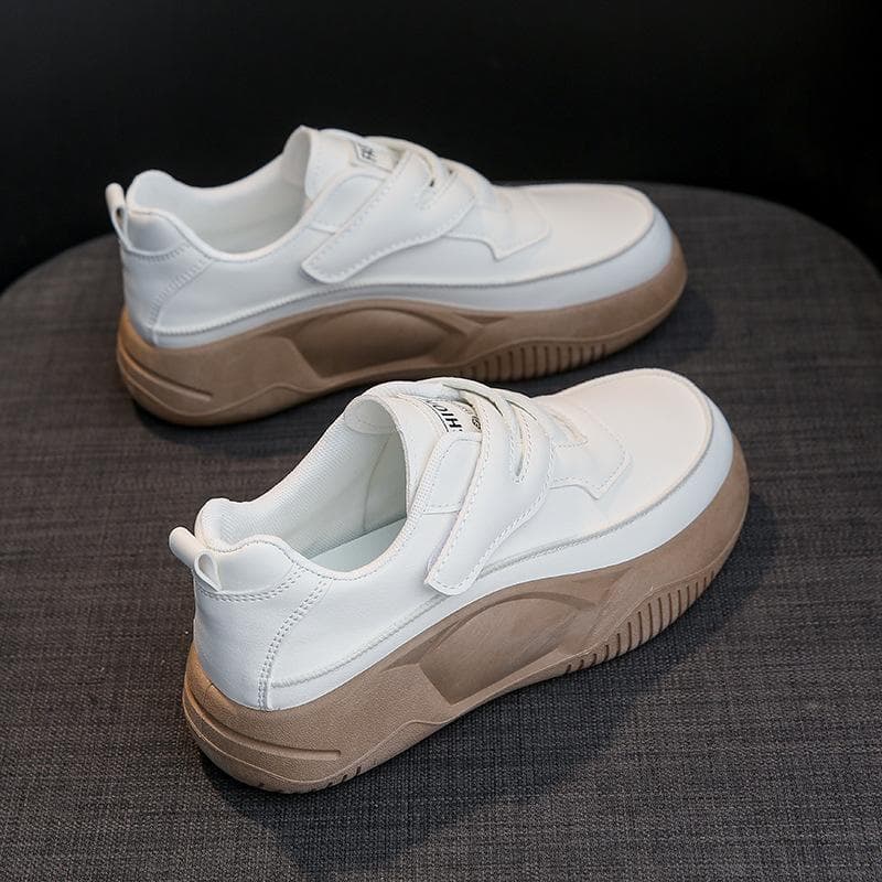 Small White Shoes Female Spring New Korean Version Female Students Thick Bottom Velcro Board Shoes Casual Women's Shoes 40