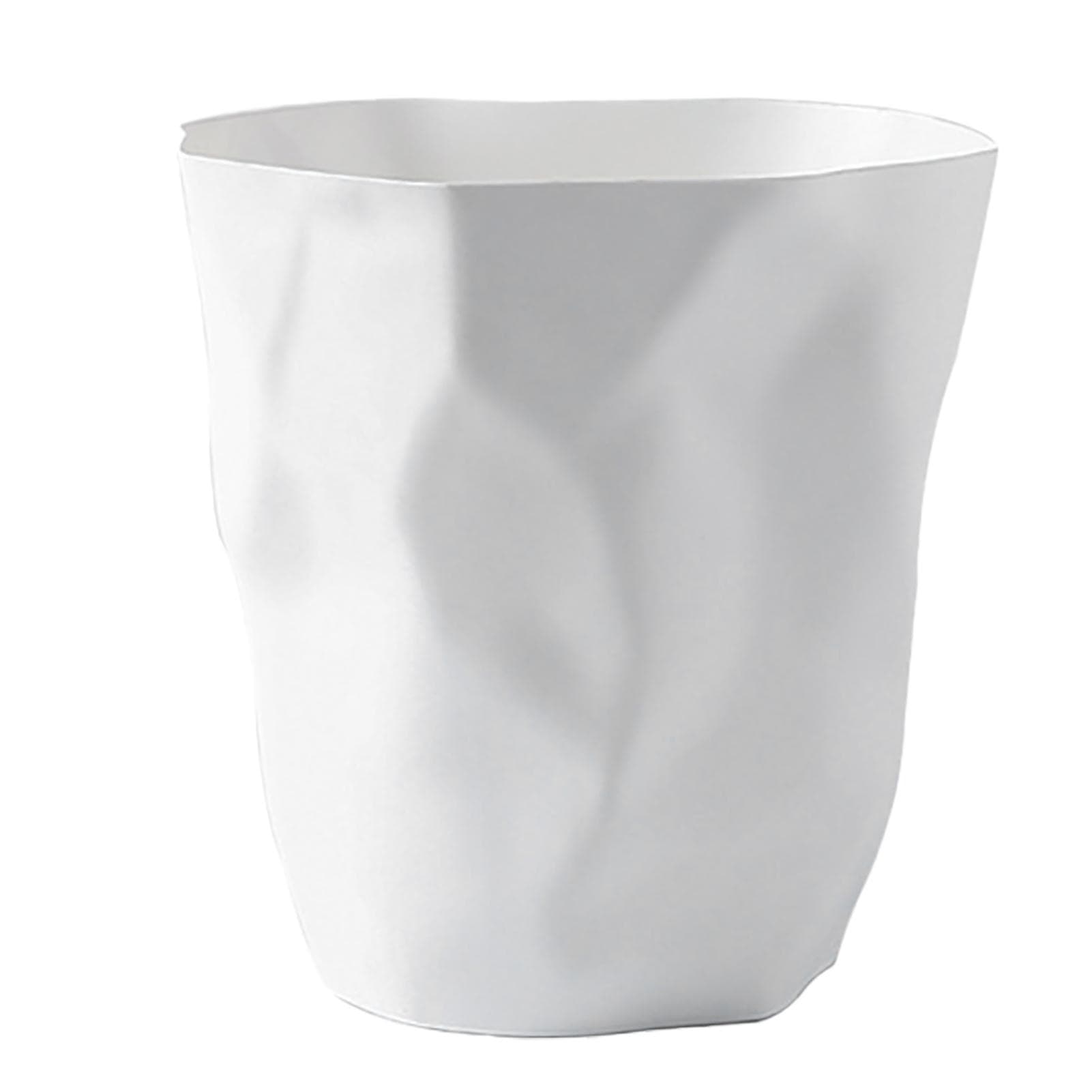 Round Garbage Container Bin Large Capacity Trash Bin Can Wastebasket for Household Bathroom White white