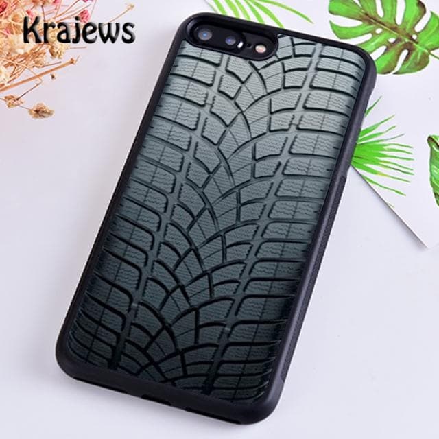 Krajews Car Tire Tyre Tread Art Print Soft Phone Case For iPhone 14 5 6s 7 8 plus X XR XS 11 12 13 pro max Samsung S21 S22 ultra iPhone7P or8plus