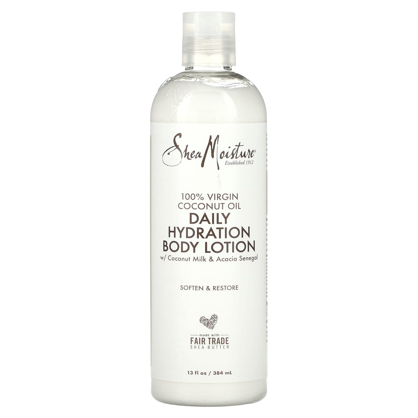 SheaMoisture, 100% Virgin Coconut Oil, Daily Hydration Body Lotion, 13 fl oz (384 ml)