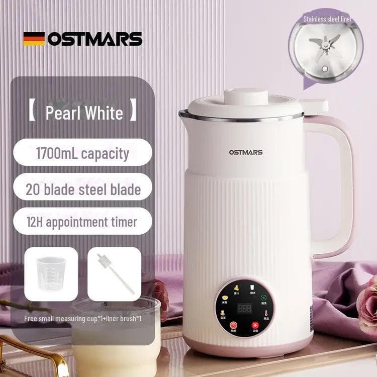OSTMARS German Soy Milk Maker: Compact, Fully Automatic, Multifunctional Wall-Breaking Machine - No Cooking or Filtering Required