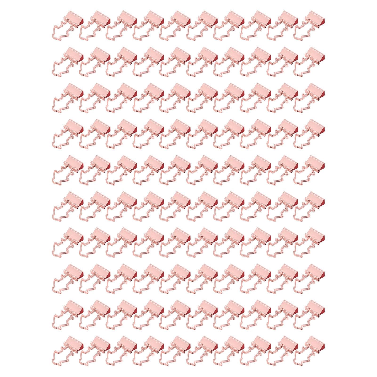 100Pcs Cute Binder Clips Animal Shape Strong Clamping Force Sturdy Metal Paper Clamps for Office