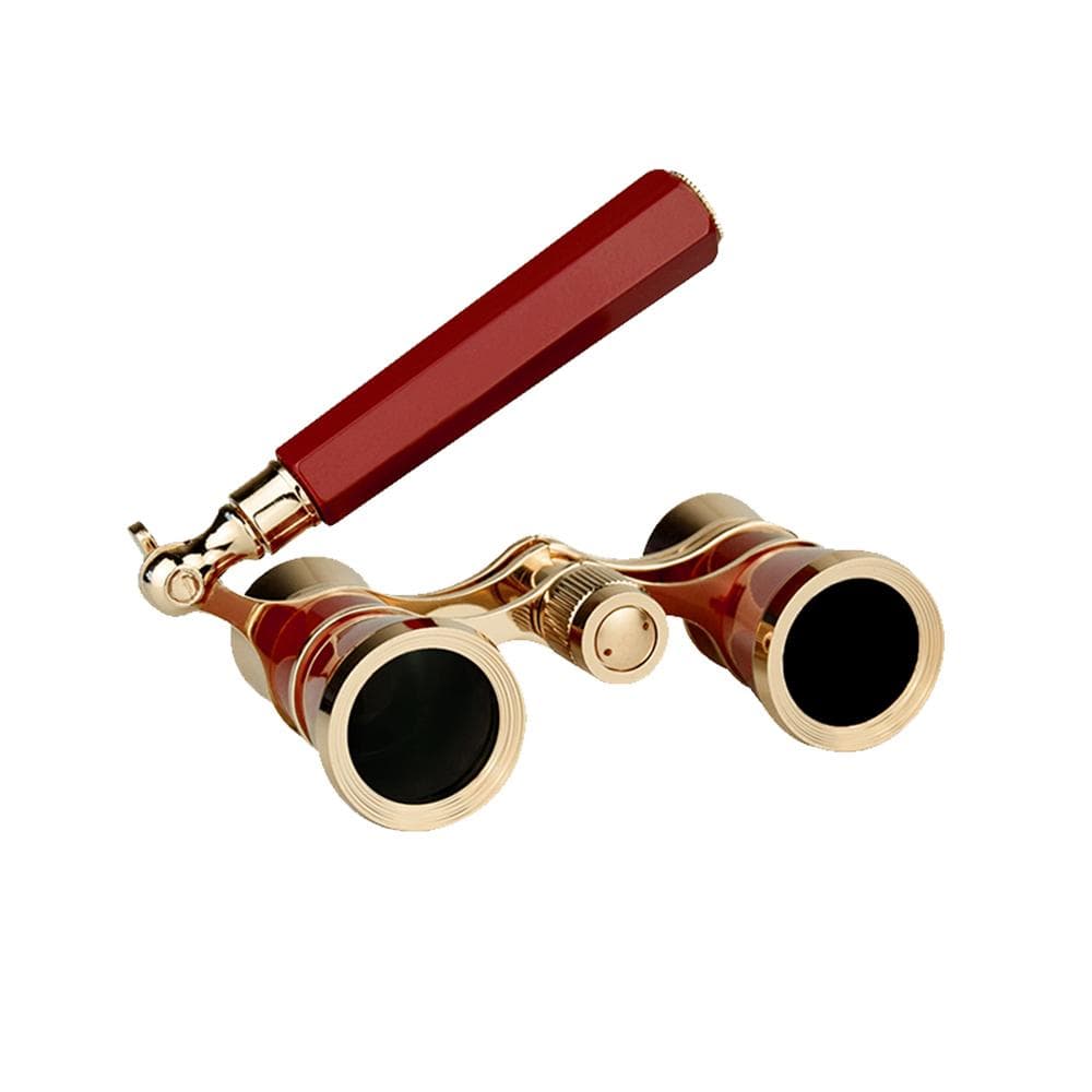 3x25 Theater Opera Glasses for Women Adults Full Metal Theater Binoculars Mini Binocular Telescope red