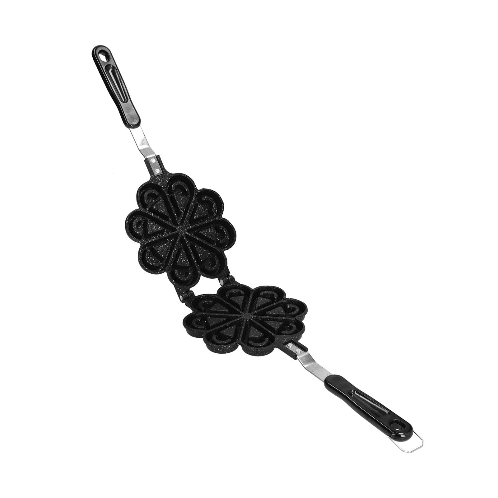 NoStick Waffle Pan with 2 Stainless Steel Handle HeartShaped Pancake Mold for Home L(for 6.5-9kg)