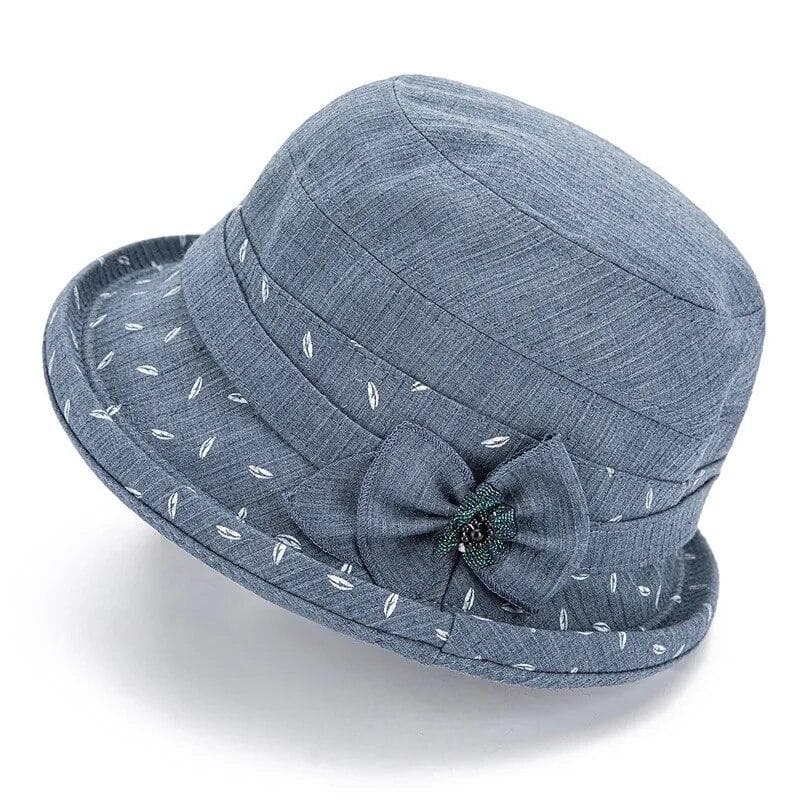 Spring And Autumn Casual Cloth Hat For The Elderly And Summer Pot Hat For The Elderly, Thin Sunshade Bucket Hat, Fashion Pot Hat One Size blue