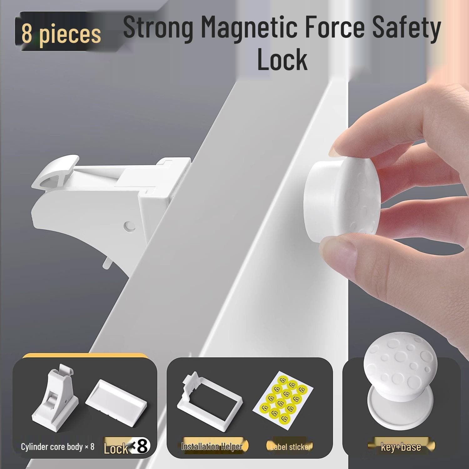 Multi-Function Child Safety Lock for Cabinets and Doors