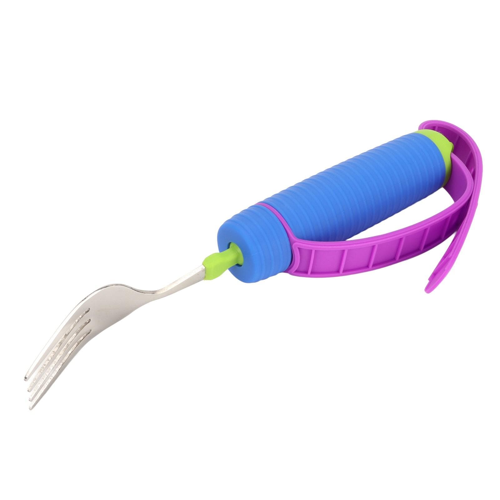 Adaptive Utensil 360 Degree Rotatable Stainless Steel Adjustable Weighted Parkinsons Fork for L(for 6.5-9kg)