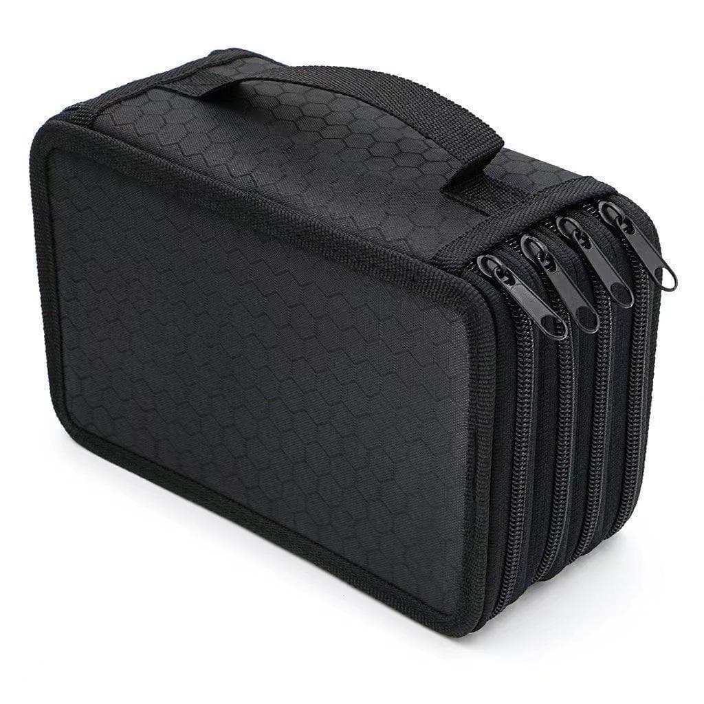72 Holes Pencil Case 4 Layers Pencil Boxes Girls Organizer Pen Pouch Art School Supplies Cute Stationery black