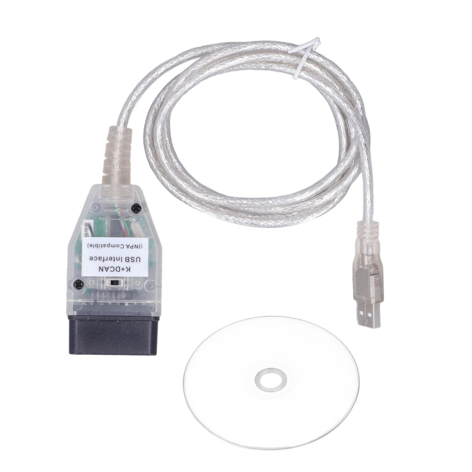 Car Diagnostic Tool Cable K+DCAN OBD2 USB Cable Interface with Switch Replacement for Series 1 E81