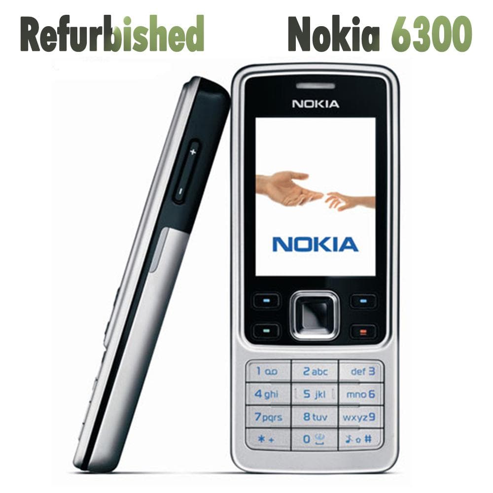Refurbished Original Nokia 6300 Unlocked Moilbe Phone With 1 SIM simple set black