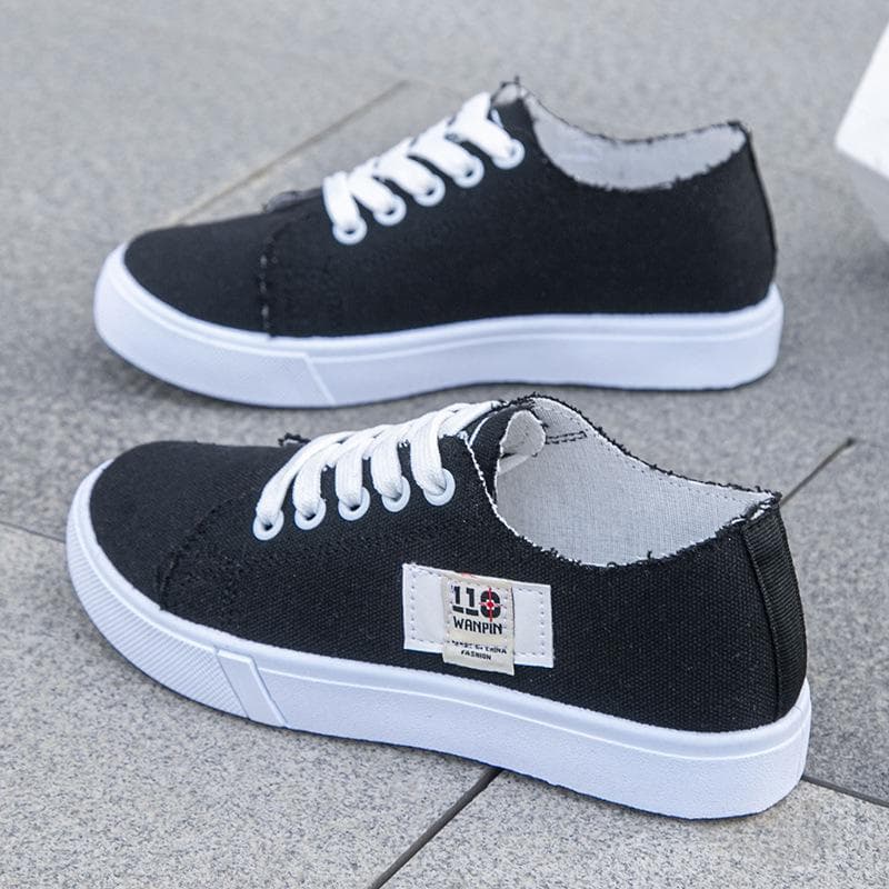 Women's Canvas Sneakers - Spring/Summer 2023: White, Casual, Flat Sports Shoes 38