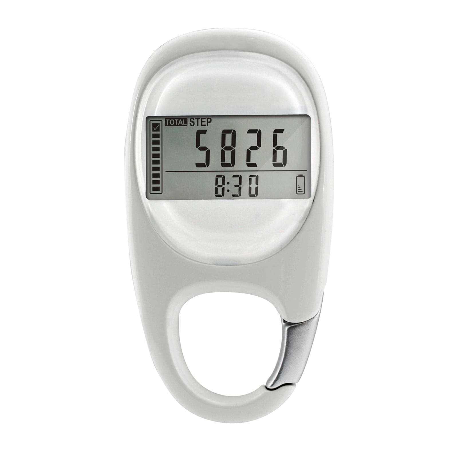 Multi-functional Step Counter Portable Pedometer Fitness Tracker for Tracking Steps / Walking white