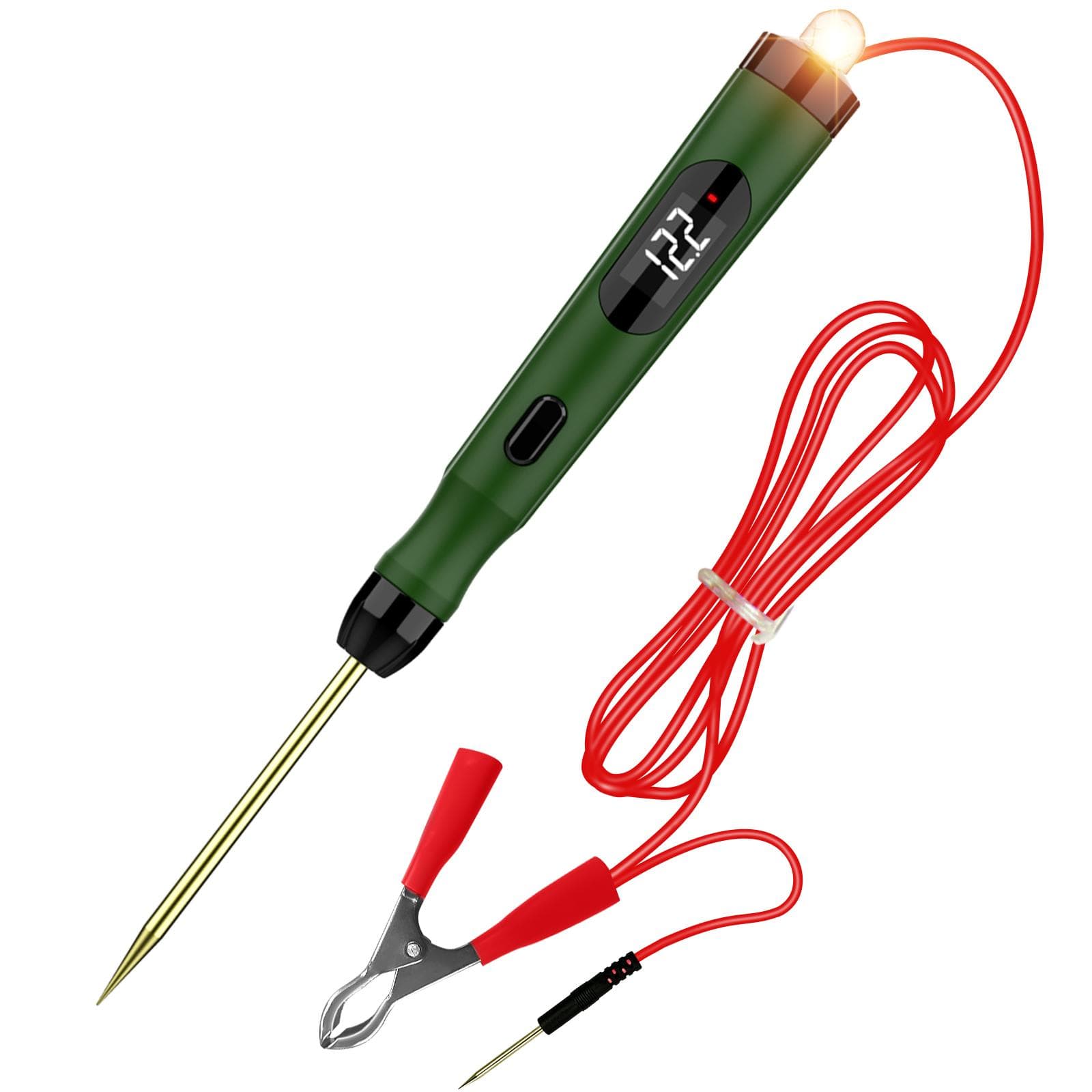 TopDiag P50 Automotive Circuit Tester LCD Display Voltage Measurement Bulb Load Measurement Power dark green