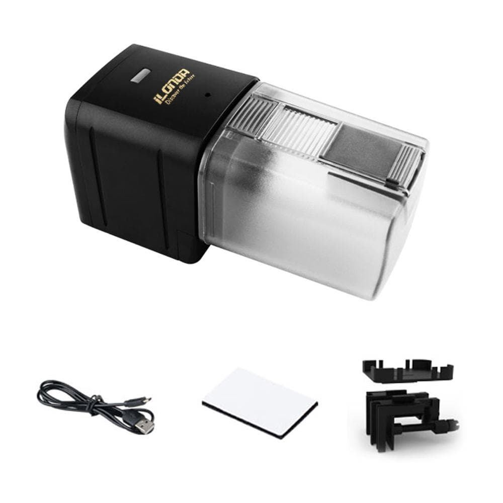 iLONDA USB Powered WiFi Intelligent Automatic Aquarium Fish Bowl Food Feeder Home Household black