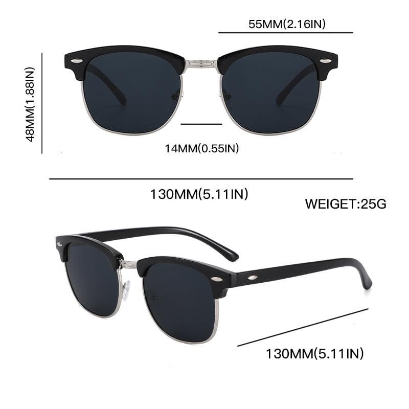 New Unisex Vintage Sunglasses Retro UV400 Protection Rectangle Cat Eye Design Casual Goggles for Women Men 1PC