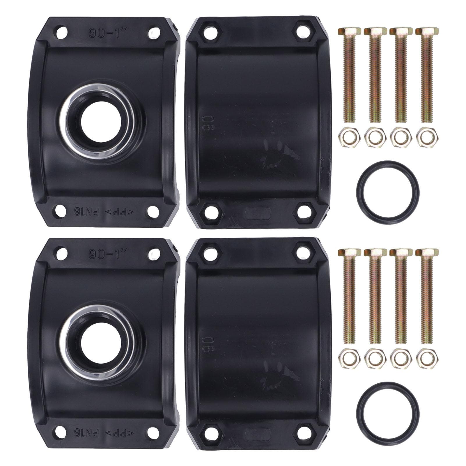 2Set Pipe Saddle Tee PP Additional Interface Saddle Tee Kit Plastic Pipe Fittings for Gardening