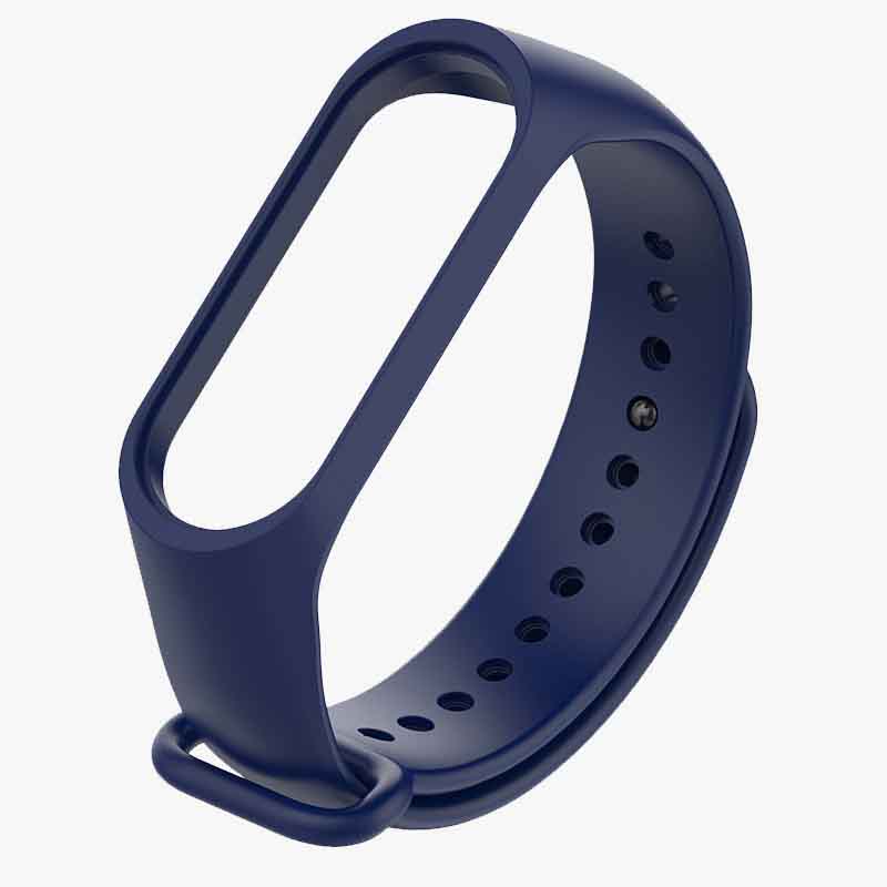 23 Color Soft Silicone Wristband Strap For Xiaomi Mi Band 10/9/8/7/6/5/4/3 Watchband Strap Smart Bracelet Replacement For Xiaomi Mi Band 4 dark blue