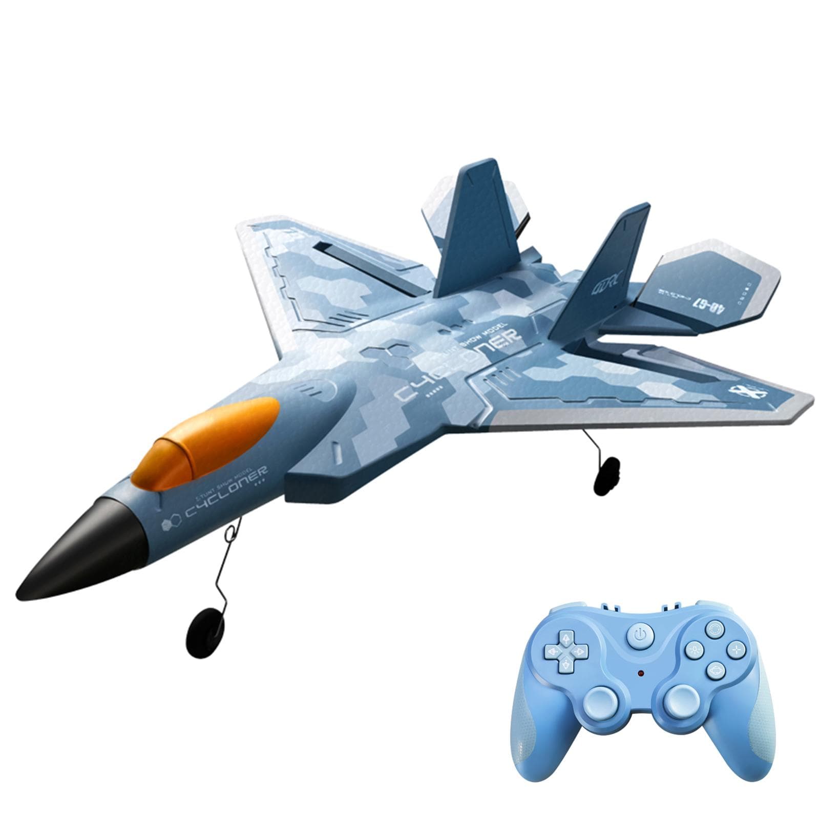 Remote Control Airplane Remote Control Plane Gliding Aircraft Flight Toys for Adults Kids Boys blue