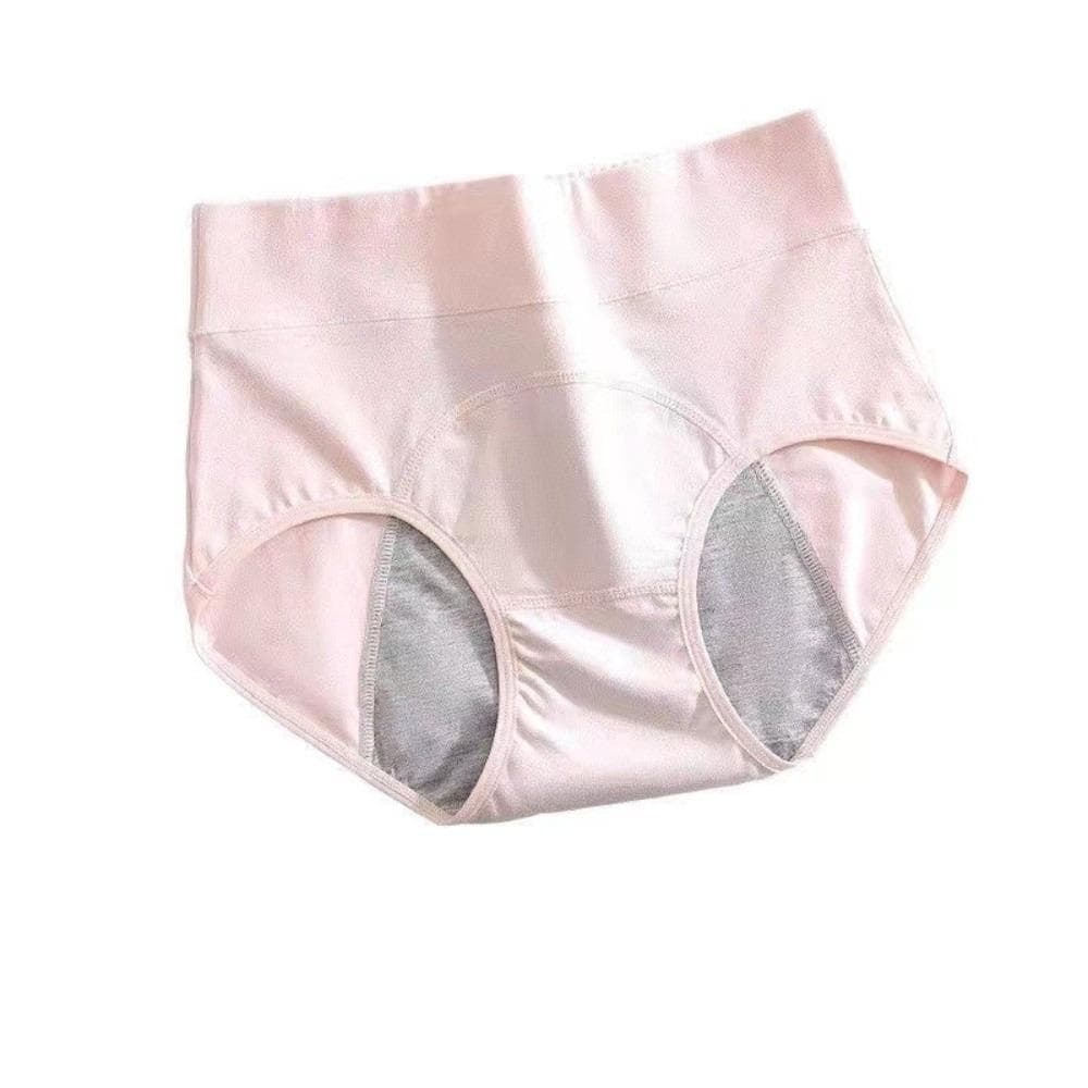 Leak Proof Period Pants High Waist Physiological Underwear Menstrual Briefs Overnight Protection M pink