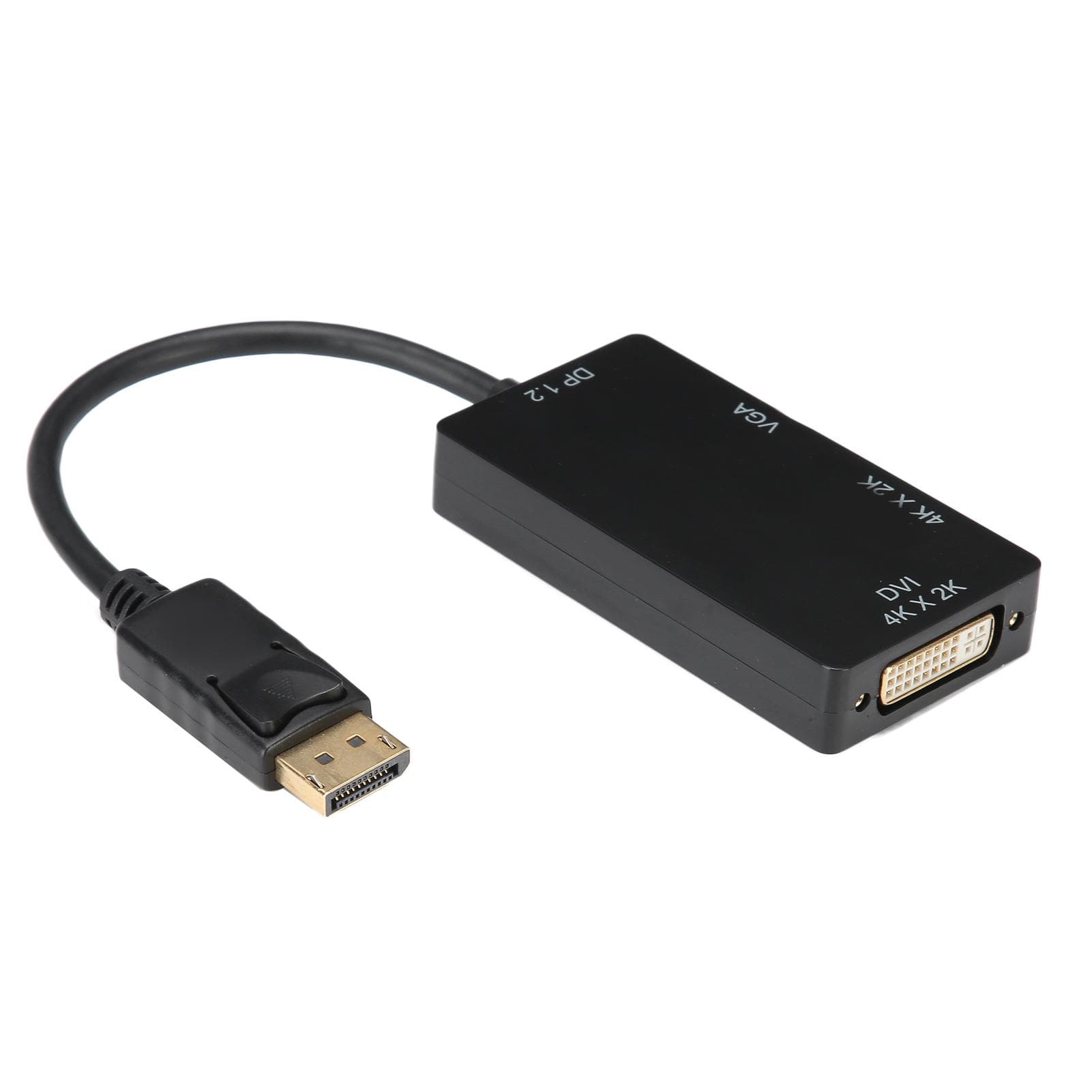 3-in-1 Adapter Displayport to HDMIVGADVI Multifunction High Definition Converter Cable white