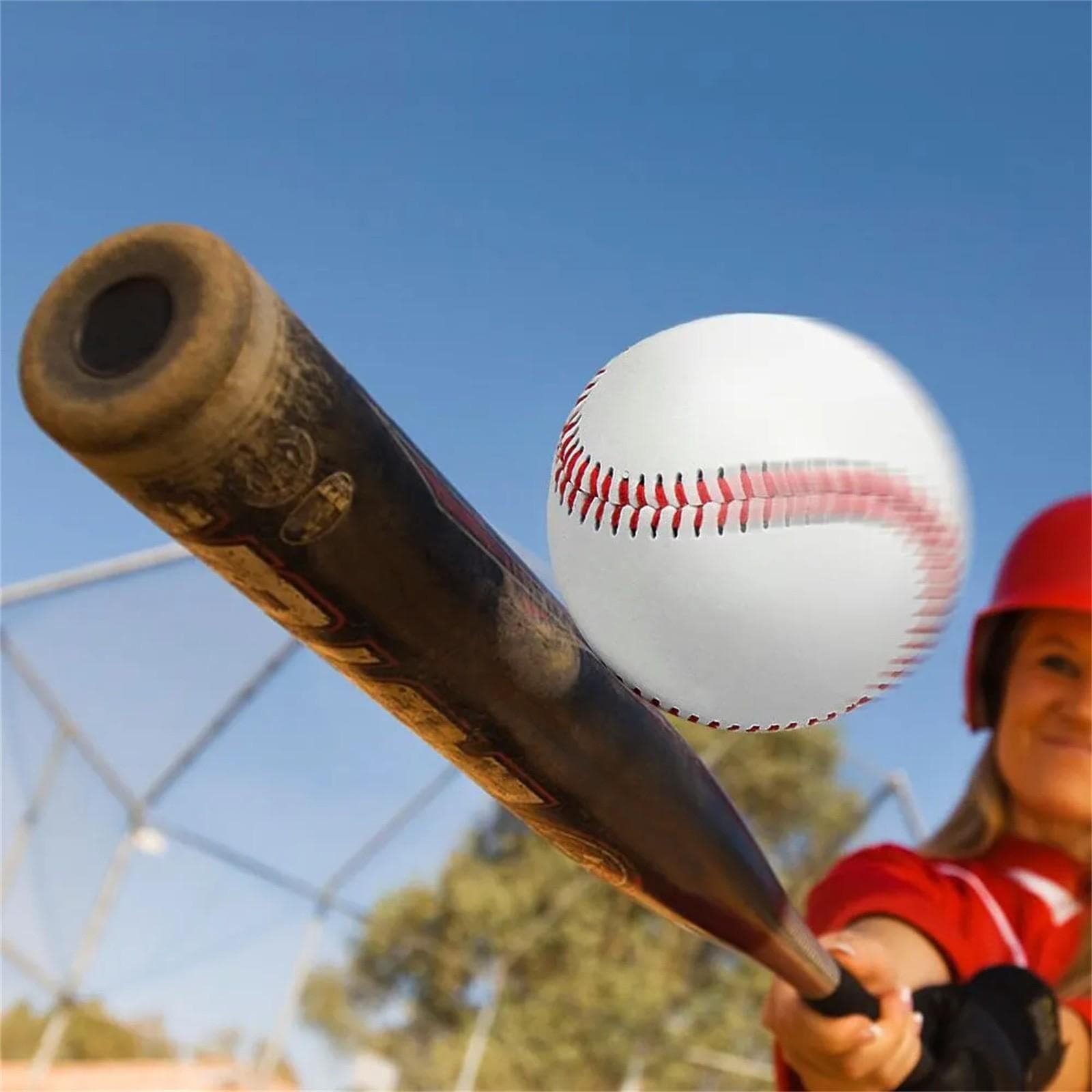 7.2cm Diameter Baseball Chip Core Hard Ball Rubber Baseball One Size white