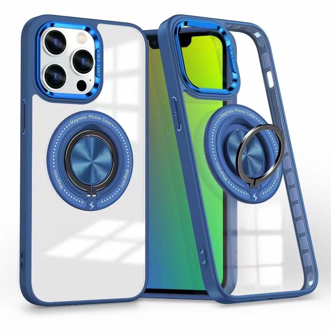 Applicable To IPhone15 Ring Mobile Phone Case Magsafe Magnetic Charging Apple 14pro Shell Apple 15Plus
