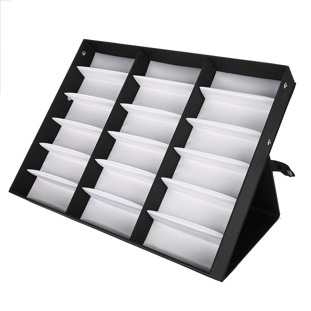 18 Grids Glasses Display Case Sunglasses Storage Box Organizer Glasses Jewelry Display Box