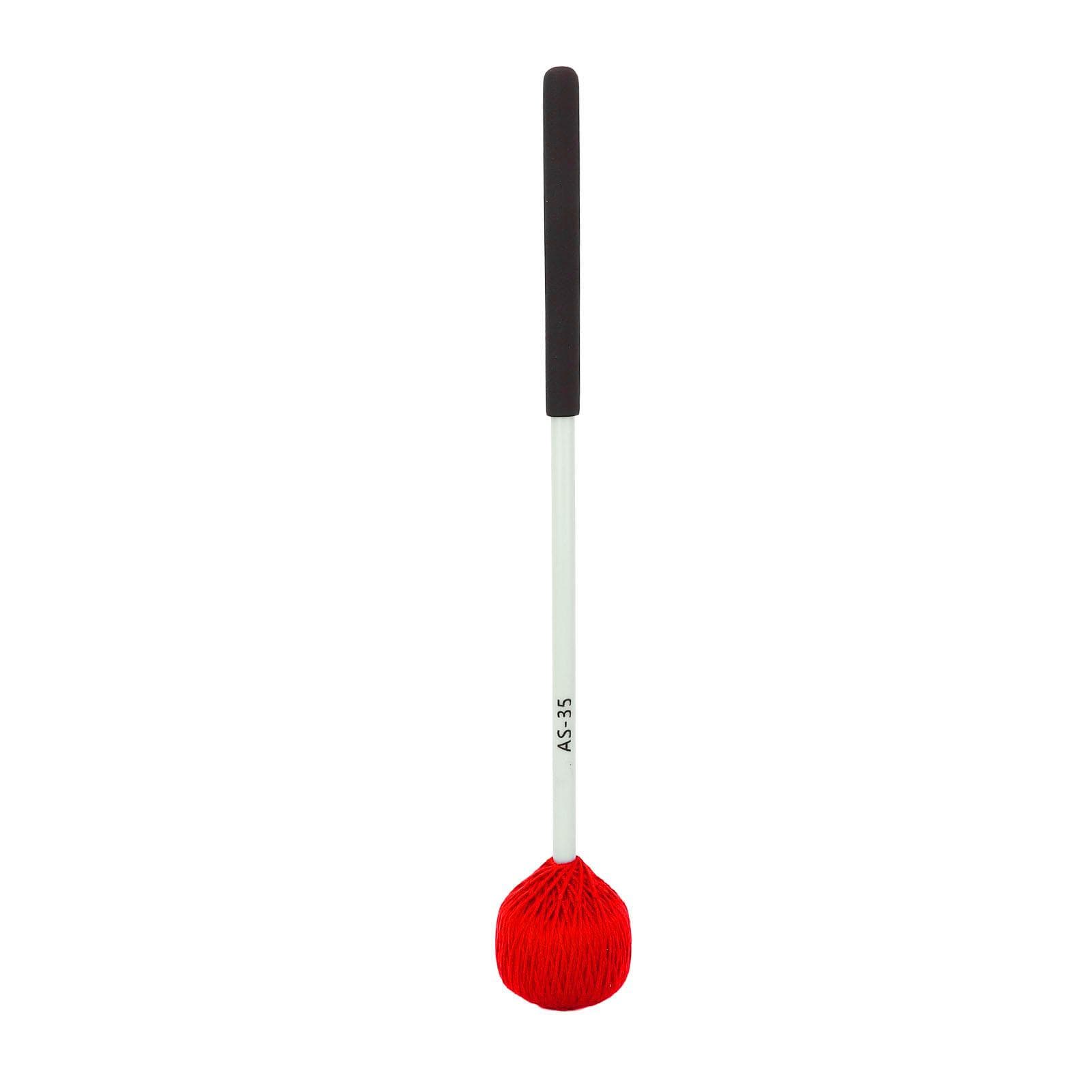 Marimba Mallet Nylon Yarn Head Fiber Handle Rubber Grip Medium Hardness Drum Stick for Percussion