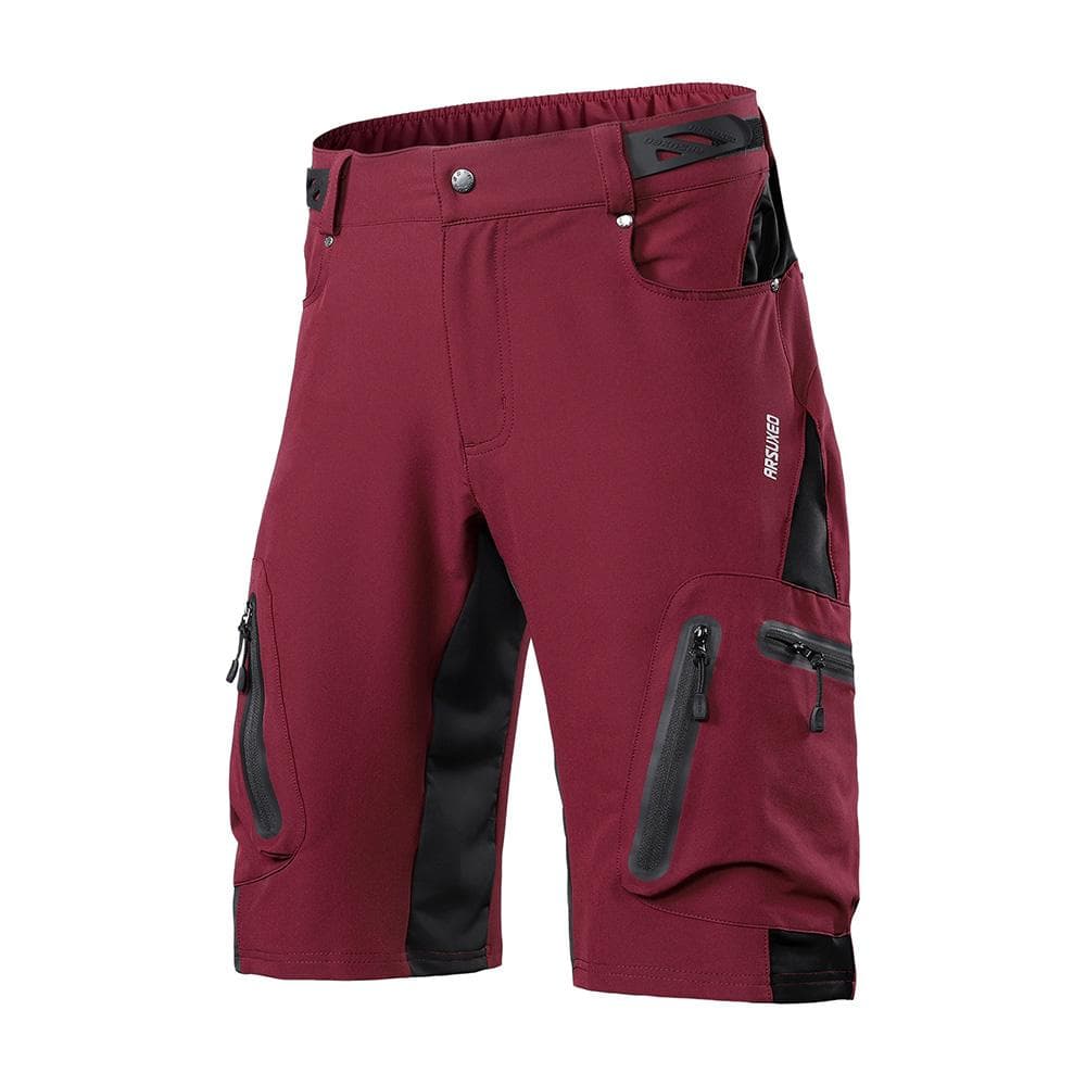 Lixada Baggy Shorts Cycling Biking Pants Breathable Sports Loose Fit Shorts Outdoor Casual Cycling XL burgundy