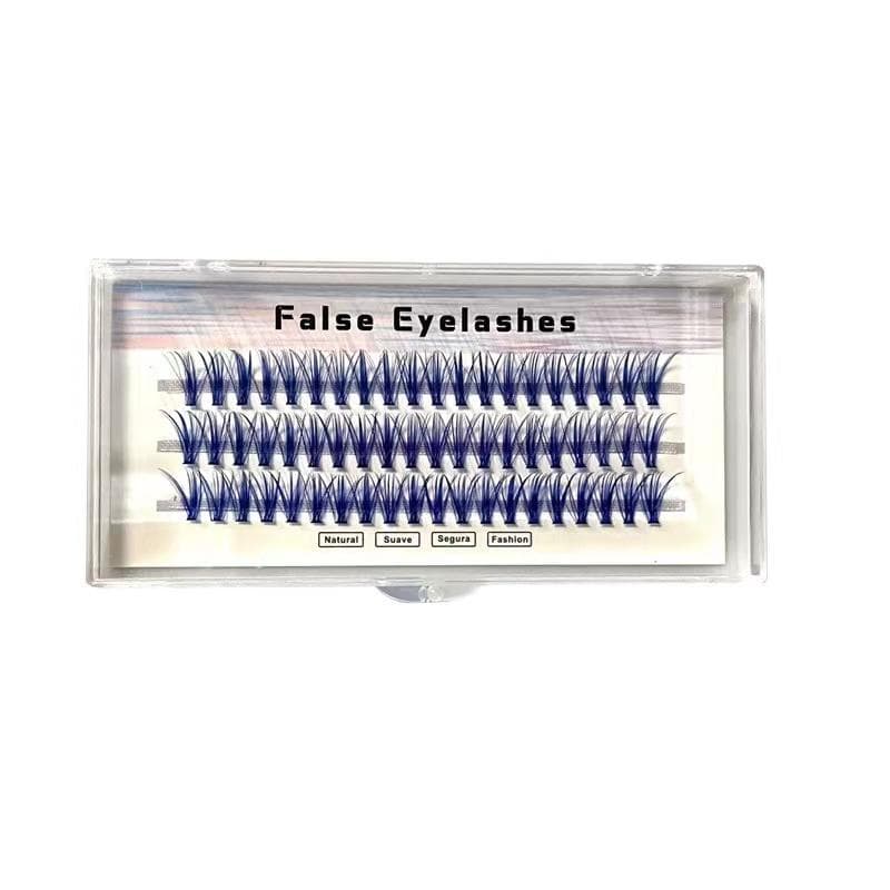 1Box Colorful Individual Lashes Professional Eye Makeup Grafting False Eyelashes For Eyelash Extension 11mm blue