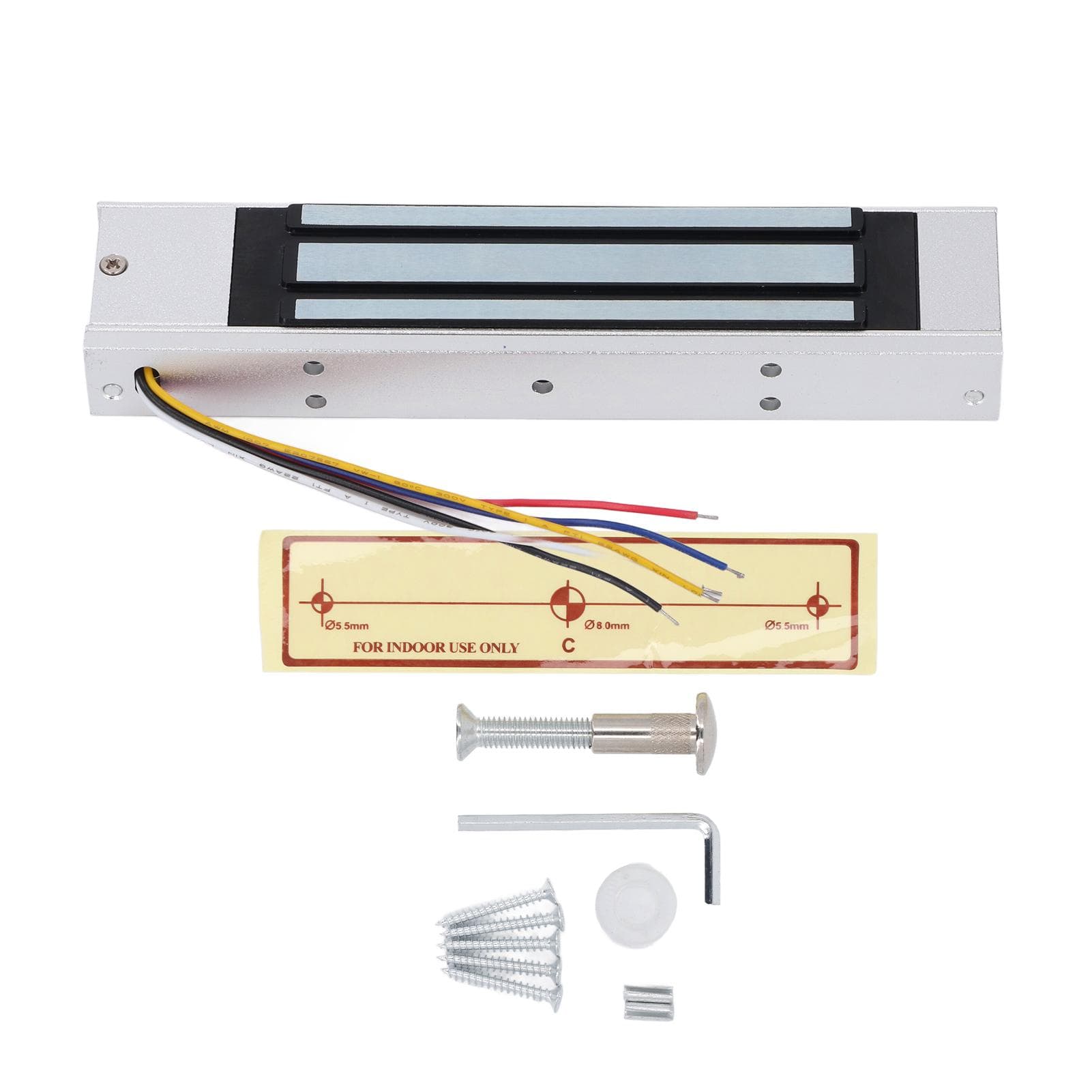 Electric Magnetic Lock 180KG 350lbs DC 12V NC Mode Five Wire Electromagnet Lock for Single Door