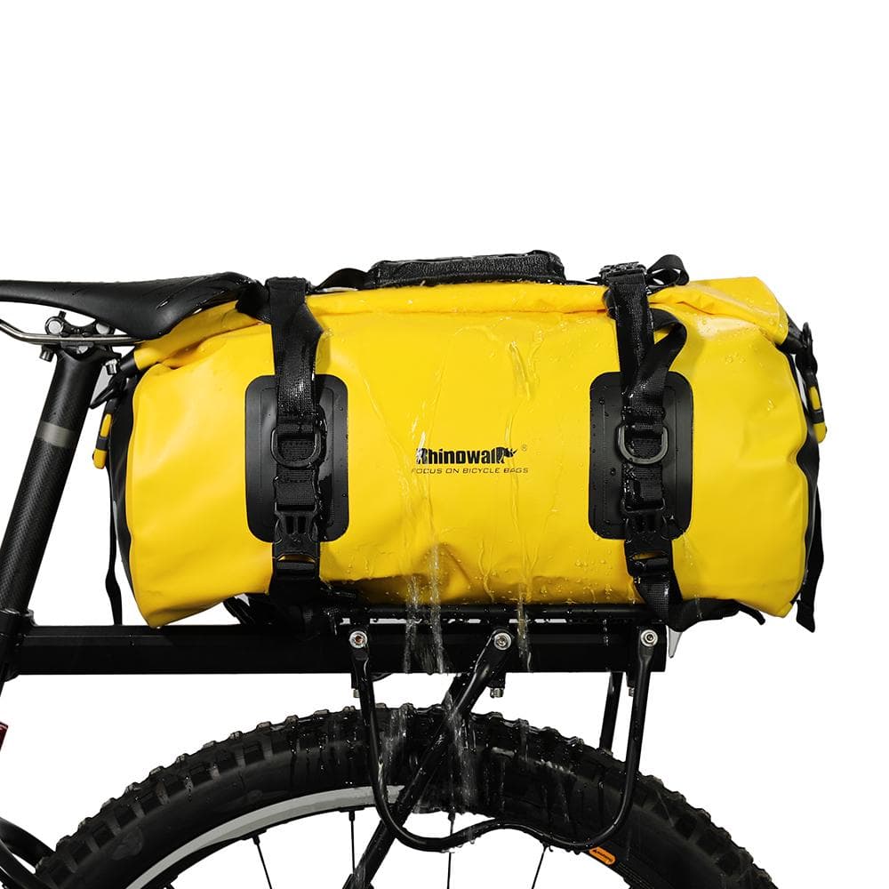 20L Waterproof Duffel Bag Multifunctional Cycling Bicycle Rear Seat Trunk Bag Bike Rack Pannier Bag yellow