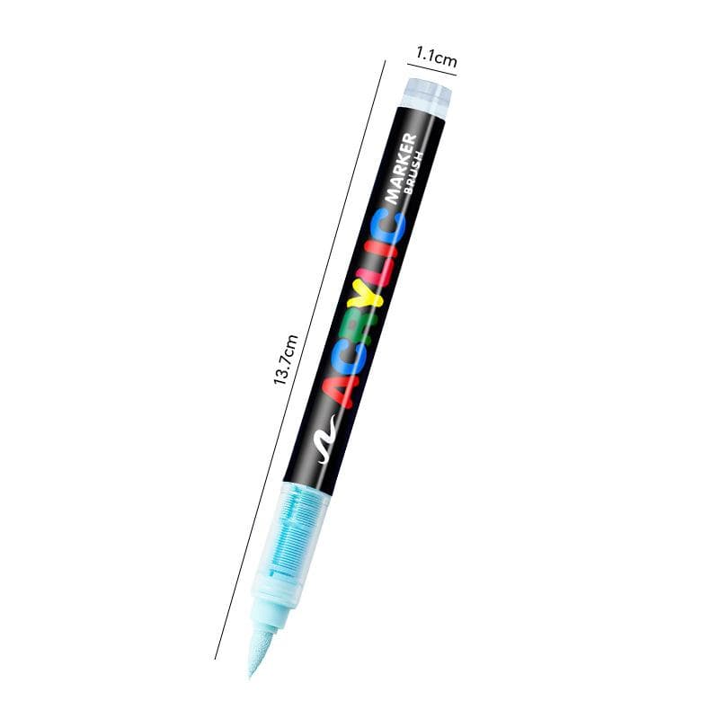 Direct Liquid Acrylic Marker Pen Paint Brush Pen Painting Stone Ceramic Glas Wood Canvas Making Drawing Graffiti Coloring Pen light blue