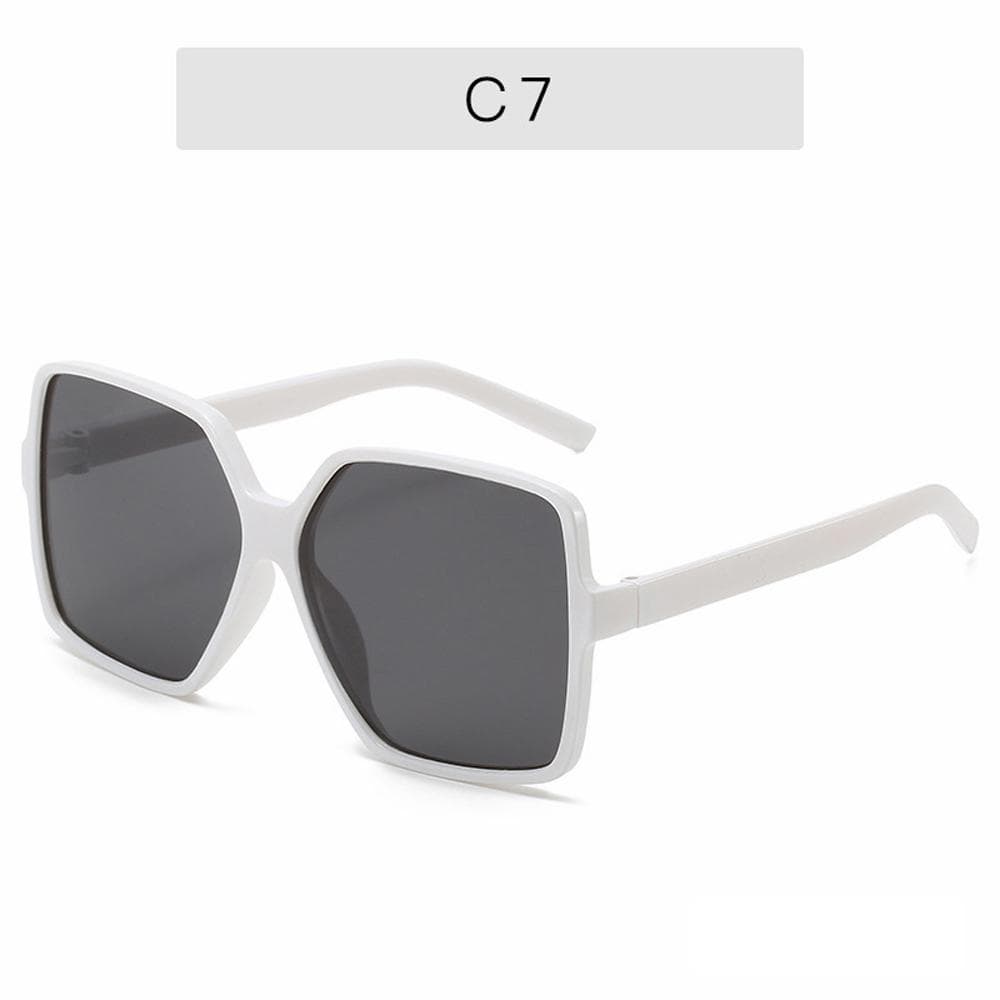 Oversized Sunglasses Women Vintage Large Square Frame Gradient Shade UV400 Mirror Driving Glasses for Men and Women SUNGLASSES